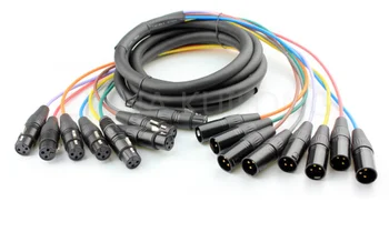KUILONG viacjadrové kábel 8 Kanál, XLR PA Pro Audio Fáze Had Patch Kábel 2m