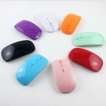 KuWFi Bluetooth 2.4 G Wireless Mouse S USB Prijímač Candy Farby, Módne Ultra Tenký Mini Počítača, Myš Notebook Notebook Ploche