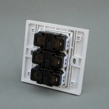 Kvalita Triple Elektrické Portu Sieťovej Zásuvky Odolné AC Power Socket Dosky Panel Bielej Farby po celom Svete s Využitím