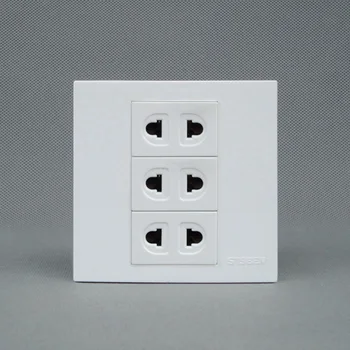 Kvalita Triple Elektrické Portu Sieťovej Zásuvky Odolné AC Power Socket Dosky Panel Bielej Farby po celom Svete s Využitím