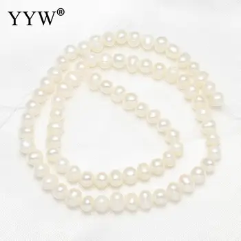 Kvalitné 4-5mm Prírodné Sladkovodné Perly Korálky biely Zemiakový Pearl Voľné Korálky Pre DIY Náhrdelník Bracelat Šperky Robiť