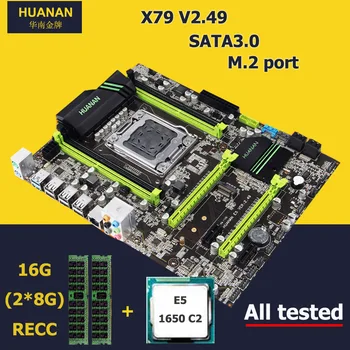 Kvalitné HUANAN V2.49 X79 doske CPU RAM kombá Xeon E5 1650 C2 CPU 16 G(2*8G) DDR3 RECC memorry záruka 2 roky