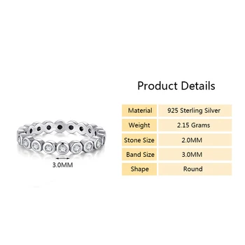 Kvalitné Luxusné Originálne Reálne Pevné 925 Sterling Silver Starshine Prst Prsteň Autentické Šperky Pre Ženy Svadobný Dar