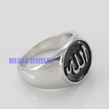 Kvalitné strieborné pokovovanie moslimských alah krúžok pre ženy & mužov , islam šperky & darček