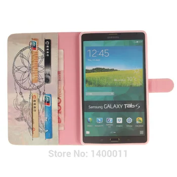 Kvalitný Stojan Flip Pu Kožené puzdro Pre Samsung Galaxy Tab S 8.4 palcový T700 T705 Tablet Pc Prípadoch Zadný Kryt S Sloty pre Karty