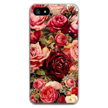Kvet puzdro Pre iPhone 7 Plus 6 6 5 5S SE Kvetinový Red Rose Jasné, Silikónové Telefón Tašky Kryt Pre iPhone 7 Plus 6 Prípadoch