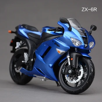 KWSK Ninja ZX6R Modrá motocykel model 1:12 rozsahu Kovové Diecast Modely motorku Miniatúrne Závod Hračka Pre Darčeková Kolekcia