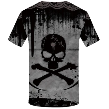 KYKU Značka Skull T shirt Punk T-shirt Diabol Tees Oblečenie košele, Oblečenie Mužov Človek Hip hop Vysokej Kvality Homme