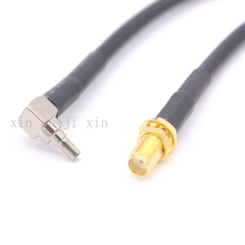 Kábel RG58 3G, 4G anténny predlžovací kábel kábel montáž SMA female Jack CRC9 pravý uhol konektor pre kábel RG58 3m doprava zadarmo