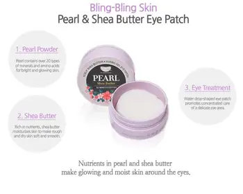 Kórea Kozmetika KOELF Pearl & Bambucké Maslo Očná Maska Patch 60pcs Bling-bling Pokožky Očná Maska Nestarnúci Tmavé Kruhy PETITFEE Sub-značky