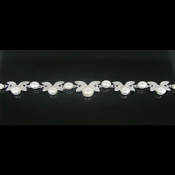 Kórea Štýl Svadobné Šperky White Butterfly Tvarované Crystal Drahokamu Napodobniť Perlový Náhrdelník Náušnice Nastaviť