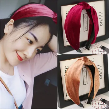 Kórejský módne uzol hairband ženy, dievčatá vlasy hlavu hoop kapela hlavový most príslušenstvo pre ženy scrunchy ozdoby headdress tiara