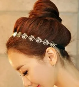Kórejský módne vlasy, šperky originálne žena vynikajúce jedlo duté rose vlasy kapely šperky veľkoobchod doprava zadarmo
