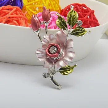 Kórejský Smalt Veľké Kvetinové Brošňa pre Ženy Kolíky Drahokamu Brošňa Mujer Vestidos Brosche Lacné Rastlín Brošňa Svadobné Kytice