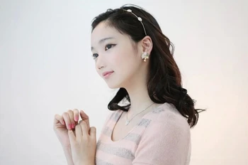 Kórejský Sweet Lady Elegantné High-grade Simulované Pearl Vlasy Hoop hlavový most Princezná Nevesta Headdress Kúzlo Elegantné Nové