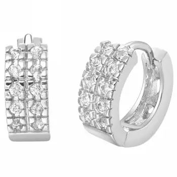 Kórejský Valentína Darček Strieborné Kruhové Náušnice pre Ženy Crystal Vintage Šperky Nové Náušnice s Bijoux Módne zľavu 15% R322