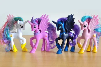 Kôň Hračky Twilight Sparkle Princezná Celestia Dúha Unicorn Pinkie Pie Princezná Luna Model Obrázok Hračky, Bábiky Pre Deti Darček