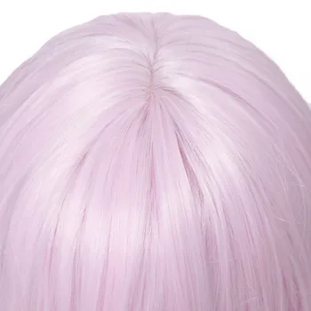 L-e-mail parochňu Hra Osudu Grand Aby Mash Kyrielight Cosplay Parochne 35 cm Ružová Krátke Tepelne Odolných Syntetických Vlasov Perucas Cosplay Parochňu
