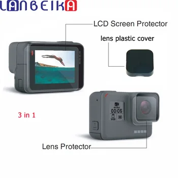 LANBEIKA Pre Gopro Hero 6 5 3 V 1 Príslušenstvo Objektív Screen Protector Kryt Objektívu Protecive Film Pre Gopro Hero6 Hero5 fotoaparát