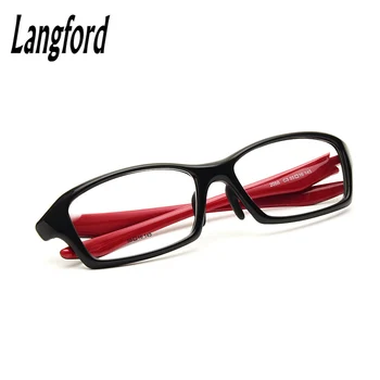 Langford značky big face okuliare, rám mens optické sklá flexibilné okuliare TR90 rám okuliarov na predpis