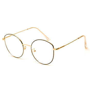 Langford značky kolo retro okuliare, rám ženy cateye optické okuliare, rám zlaté okuliare okuliare dioptrické veľké 5942