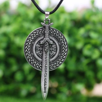LANGHONG 10pcs Nordic Vikingovia Vegvisir RUNE A Meč Amulet Prívesok Náhrdelník Originálne Šperky Talizman