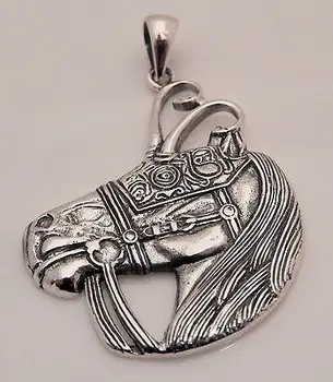 Lanseis 10pcs Viking Bojovník Kôň Prívesok Severanov Warhorse Rohaté Prilba Antique Silver Horse Prívesky, Ručne vyrábané Šperky