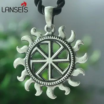 Lanseis 1pcs slovanské prívesok gotický viking staroveký grécky boh slnka amulet antique silver mužov Náhrdelník s príveskom, punk šperky