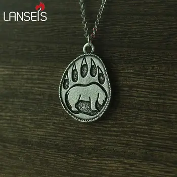 Lanseis 1pcs viking medveď packa prívesok mužov náhrdelník Nordic Talizman šperky roztomilý medveď čaro