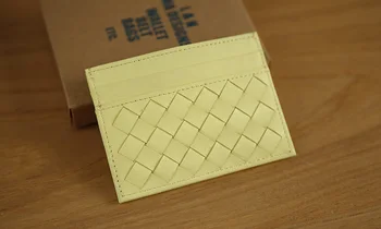LANSPACE originálne kožené pánske tkané kartu id držiteľov ručne vyrábané kožené držiteľa karty