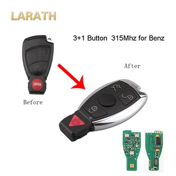 LARATH 3 Tlačidlá+1 315Mhz Smart Remote Auto príveskom, Ovládanie pre Mercedes Benz IYZ 3312 Na Mercedes Kľúč Auto Styling