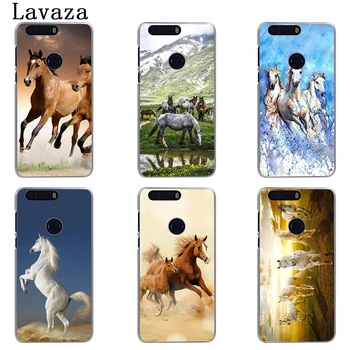 Lavaza Akvarel konské dostihy Koní Prípade Pevného pre Huawei Y5 Y6 Y3 II 2017 G7 & Česť 9 8 Lite 7 7X 6 6A 4C 4X Kryt