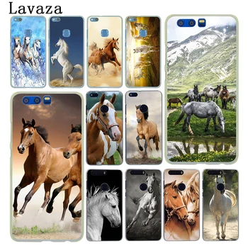 Lavaza Akvarel konské dostihy Koní Prípade Pevného pre Huawei Y5 Y6 Y3 II 2017 G7 & Česť 9 8 Lite 7 7X 6 6A 4C 4X Kryt