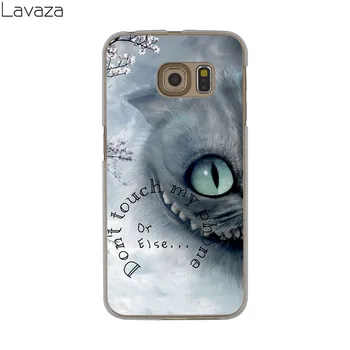 Lavaza Alenka v ríši Divov mačka Tvrdé puzdro pre Samsung Galaxy S8 S9 Plus S3 S4 S5 & Mini S7 Okraji S6 Plus Okraj