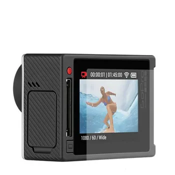 LCD Screen Protector pre Gopro Hero 4 + Vodotesné púzdro Prípade Objektív Ochranná Fólia Pre Go Pro Hero 4 Akčné Kamery Príslušenstvo