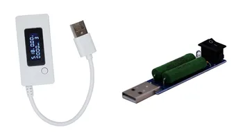 LCD USB Mini Napätia a Prúdu Detektora Mobilné Napájacie Nabíjačky Tester Meter s zakončovací odpor