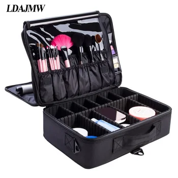 LDAJMW Prenosné Kozmetické Úložný Box Travel Profesionálny make-up Tašky Nástroj Boxy make-up Umelec, Manikúra Krásy Clapboard Box