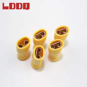 LDDQ 100ks 12-10AWG Plne Izolované Rýľ Krimpovacie Terminály Žltá Elektrické Drôty Konektory Car Audio Kabeláž Vysokej Kvality