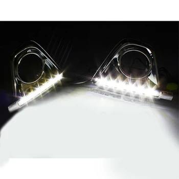 LED Auto Svetlá Na Mazda 2012 2013 2016 Cx-5 Cx5 LED Svetlá pre Denné svietenie S 12V 10W Studená Biela 6 LED 2ks
