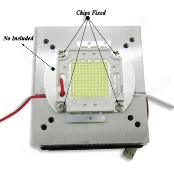 LED chladič s Ventilátorom Chladič+44 MM Objektív 60 90 120 Stupňov+Reflactor+Držiak Držiak Hliníkový Radiátor Pre 20 30 50 100 W Rásť svetlo