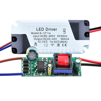 LED Driver 3W 4W 5W 7W 9W 12W 18W 24W Napájanie 300mA DC Adaptér Transformer Konštantný Prúd Izoláciu LED Svetlá