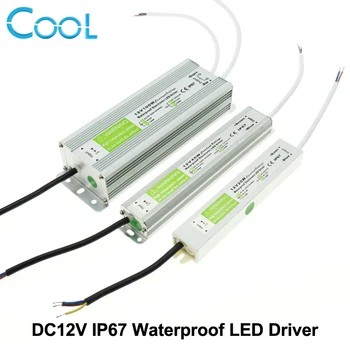 LED Driver DC12V Vodotesný IP67 Osvetlenie Transformátory pre Vonkajšie Lighs Napájanie 10W 20W 30W maximálne 45 w 60 W 100W 150W