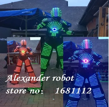 LED Kostýmy /LED Oblečenie/Svetlo vyhovuje/ LED Robot vyhovuje/ Kryoman robot/ david robo