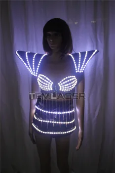 LED Kostýmy, Obleky, Oblečenie Podprsenka Pre Večerné Party Výkon Dodáva LED Dievča Podprsenka So svetelnými Efektmi Dovolenku Show