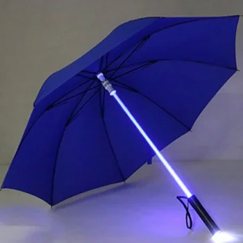 LED Light saber rozsvieti Dáždnik Laserový meč Svetla až Golf Dáždniky Mení Na Hriadeľ/Postavený v Pochodeň Flash Dáždnik
