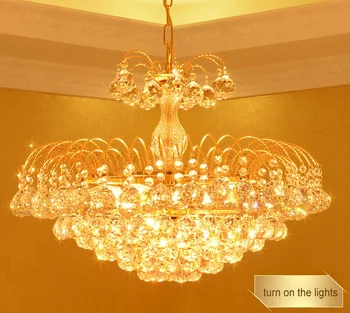 LED Luster, Krištáľové Lustre Zlaté Luxusné Lustre kronleuchter Moderné E14 Stropné Svietidlo Osvetlenie Domov Hotel Deco
