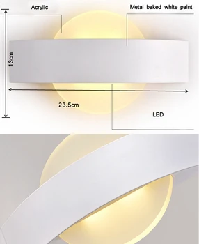 LED Nástenné Svetlá Obývacia Izba, Spálňa LED Vnútorné Nástenné Svietidlo Moderného Domova Svietidlá Nástenné LED Nástenné svietidlo Square/Kolo