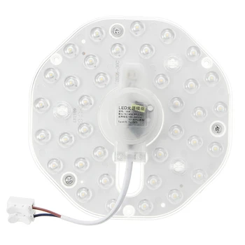 Led Panel Kruh, Krúžok svetlá 12W 18W 24W AC 220V SMD2835 Teplá Biela LED Okrúhle Stropné optickej šošovky modul Lampa Doska Kruhová