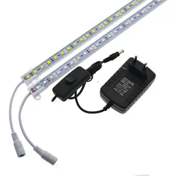 LED Panel Svetlo 5050 50 cm IP68 SMD36LED Pevné LED Pásiky Bazén DC 12V s vypínačom Napájania Adaptér.