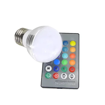 LED RGB Žiarovka Žiarovka E27 E14 AC85-265V 3W LED RGB, Spot Blubs Svetlo Magic Dovolenku RGB osvetlenie+IR Diaľkové Ovládanie, 16 Farieb